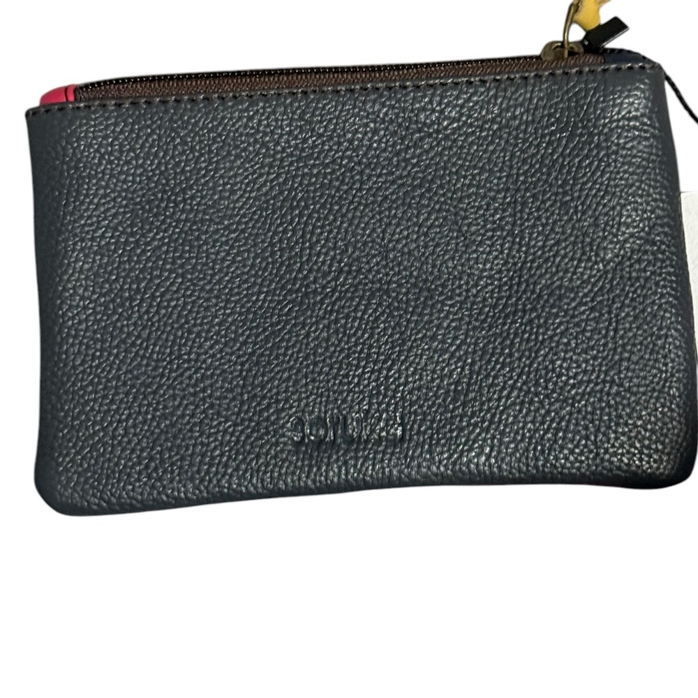 Soruka Small Leather Zip Pouch NWT - Picture 4 of 9